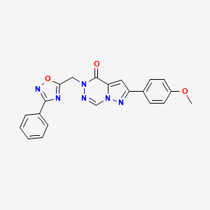2-(4-methoxyphenyl)-5-[(3-phenyl-1,2,4-oxadiazol-5-yl)methyl]-4H,5H-pyrazolo[1,5-d][1,2,4]triazin-4-one - 950276-74-1