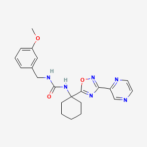 1-[(3-methoxyphenyl)methyl]-3-{1-[3-(pyrazin-2-yl)-1,2,4-oxadiazol-5-yl]cyclohexyl}urea - 1396855-21-2