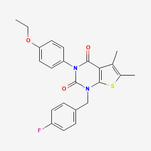 3-(4-ethoxyphenyl)-1-[(4-fluorophenyl)methyl]-5,6-dimethyl-1H,2H,3H,4H-thieno[2,3-d]pyrimidine-2,4-dione - 899927-89-0