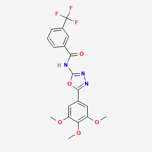 3-(trifluoromethyl)-N-[5-(3,4,5-trimethoxyphenyl)-1,3,4-oxadiazol-2-yl]benzamide - 891118-59-5