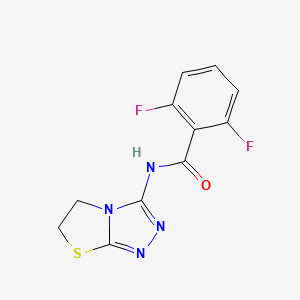 2,6-difluoro-N-{5H,6H-[1,2,4]triazolo[3,4-b][1,3]thiazol-3-yl}benzamide - 932998-83-9