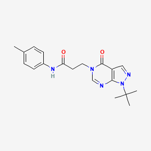 3-{1-tert-butyl-4-oxo-1H,4H,5H-pyrazolo[3,4-d]pyrimidin-5-yl}-N-(4-methylphenyl)propanamide - 952970-55-7