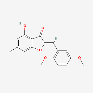 (2Z)-2-[(2,5-dimethoxyphenyl)methylidene]-4-hydroxy-6-methyl-2,3-dihydro-1-benzofuran-3-one - 929512-86-7