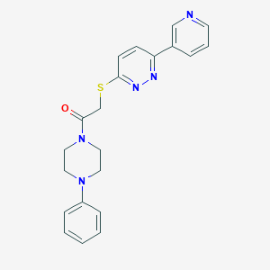 1-(4-phenylpiperazin-1-yl)-2-{[6-(pyridin-3-yl)pyridazin-3-yl]sulfanyl}ethan-1-one - 872987-37-6