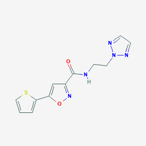 5-(thiophen-2-yl)-N-[2-(2H-1,2,3-triazol-2-yl)ethyl]-1,2-oxazole-3-carboxamide - 943821-75-8