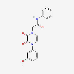 2-[4-(3-methoxyphenyl)-2,3-dioxo-1,2,3,4-tetrahydropyrazin-1-yl]-N-phenylacetamide - 891867-78-0