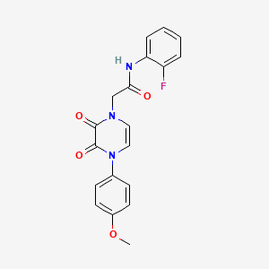 N-(2-fluorophenyl)-2-[4-(4-methoxyphenyl)-2,3-dioxo-1,2,3,4-tetrahydropyrazin-1-yl]acetamide - 950426-08-1