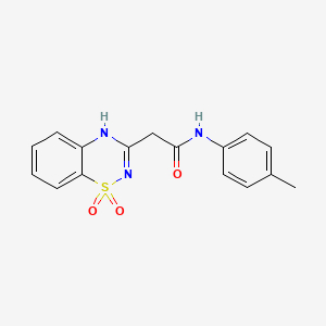 2-(1,1-dioxo-2H-1lambda6,2,4-benzothiadiazin-3-yl)-N-(4-methylphenyl)acetamide - 932991-40-7