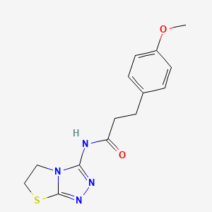 3-(4-methoxyphenyl)-N-{5H,6H-[1,2,4]triazolo[3,4-b][1,3]thiazol-3-yl}propanamide - 933006-92-9