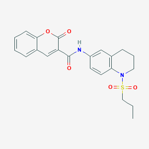 2-oxo-N-[1-(propane-1-sulfonyl)-1,2,3,4-tetrahydroquinolin-6-yl]-2H-chromene-3-carboxamide - 946213-47-4