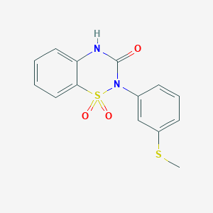 2-[3-(methylsulfanyl)phenyl]-3,4-dihydro-2H-1??,2,4-benzothiadiazine-1,1,3-trione - 950454-21-4