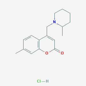 7-methyl-4-((2-methylpiperidin-1-yl)methyl)-2H-chromen-2-one hydrochloride - 1177689-80-3