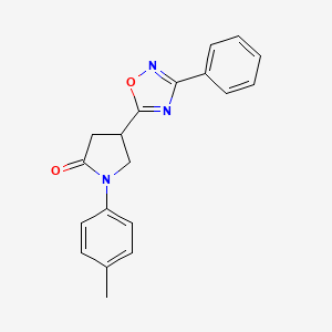 1-(4-methylphenyl)-4-(3-phenyl-1,2,4-oxadiazol-5-yl)pyrrolidin-2-one - 946307-06-8