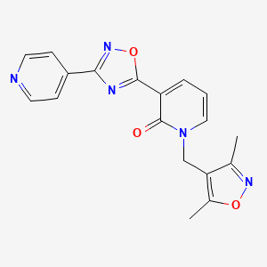 1-[(3,5-dimethyl-1,2-oxazol-4-yl)methyl]-3-[3-(pyridin-4-yl)-1,2,4-oxadiazol-5-yl]-1,2-dihydropyridin-2-one - 1396855-12-1