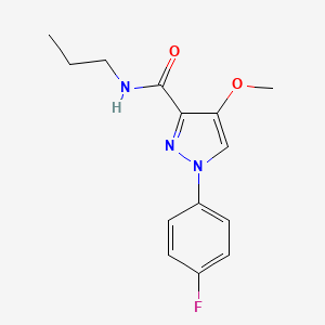 1-(4-fluorophenyl)-4-methoxy-N-propyl-1H-pyrazole-3-carboxamide - 1020454-57-2