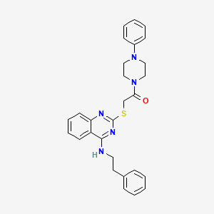 2-({4-[(2-phenylethyl)amino]quinazolin-2-yl}sulfanyl)-1-(4-phenylpiperazin-1-yl)ethan-1-one - 422532-47-6