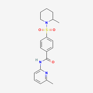 4-[(2-methylpiperidin-1-yl)sulfonyl]-N-(6-methylpyridin-2-yl)benzamide - 683762-67-6