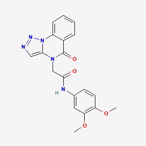 N-(3,4-dimethoxyphenyl)-2-{5-oxo-4H,5H-[1,2,3]triazolo[1,5-a]quinazolin-4-yl}acetamide - 902484-34-8