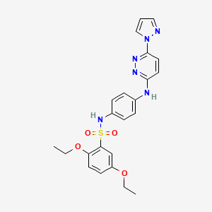 2,5-diethoxy-N-(4-{[6-(1H-pyrazol-1-yl)pyridazin-3-yl]amino}phenyl)benzene-1-sulfonamide - 1019098-65-7