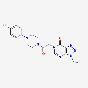 6-{2-[4-(4-chlorophenyl)piperazin-1-yl]-2-oxoethyl}-3-ethyl-3H,6H,7H-[1,2,3]triazolo[4,5-d]pyrimidin-7-one - 1058197-55-9