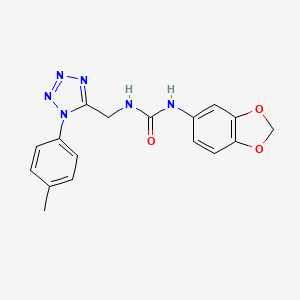 1-(2H-1,3-benzodioxol-5-yl)-3-{[1-(4-methylphenyl)-1H-1,2,3,4-tetrazol-5-yl]methyl}urea - 921109-82-2
