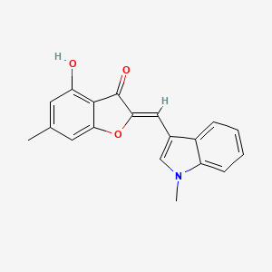 (2Z)-4-hydroxy-6-methyl-2-[(1-methyl-1H-indol-3-yl)methylidene]-2,3-dihydro-1-benzofuran-3-one - 1007635-07-5