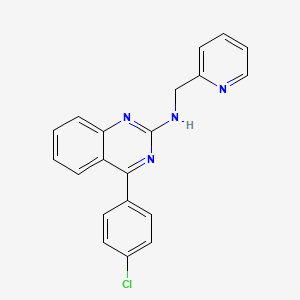 4-(4-chlorophenyl)-N-[(pyridin-2-yl)methyl]quinazolin-2-amine - 1016491-24-9