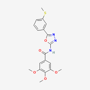 3,4,5-trimethoxy-N-{5-[3-(methylsulfanyl)phenyl]-1,3,4-oxadiazol-2-yl}benzamide - 886912-64-7
