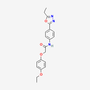 2-(4-ethoxyphenoxy)-N-[4-(5-ethyl-1,3,4-oxadiazol-2-yl)phenyl]acetamide - 946239-74-3