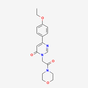 6-(4-ethoxyphenyl)-3-[2-(morpholin-4-yl)-2-oxoethyl]-3,4-dihydropyrimidin-4-one - 1058207-62-7