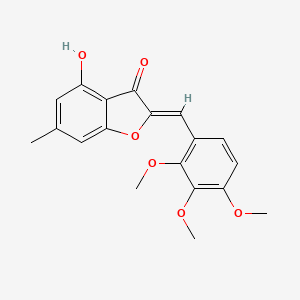 (2Z)-4-hydroxy-6-methyl-2-[(2,3,4-trimethoxyphenyl)methylidene]-2,3-dihydro-1-benzofuran-3-one - 929389-26-4