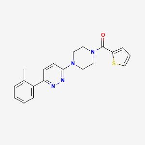 3-(2-methylphenyl)-6-[4-(thiophene-2-carbonyl)piperazin-1-yl]pyridazine - 1021256-65-4