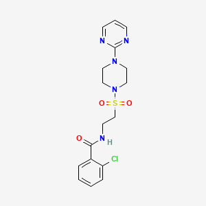 2-chloro-N-(2-{[4-(pyrimidin-2-yl)piperazin-1-yl]sulfonyl}ethyl)benzamide - 946225-23-6