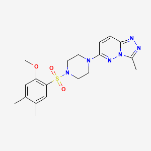 1-(2-methoxy-4,5-dimethylbenzenesulfonyl)-4-{3-methyl-[1,2,4]triazolo[4,3-b]pyridazin-6-yl}piperazine - 1021225-57-9