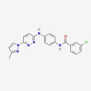 3-chloro-N-(4-{[6-(3-methyl-1H-pyrazol-1-yl)pyridazin-3-yl]amino}phenyl)benzamide - 1019106-07-0