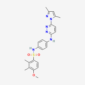 N-(4-{[6-(3,5-dimethyl-1H-pyrazol-1-yl)pyridazin-3-yl]amino}phenyl)-4-methoxy-2,3-dimethylbenzene-1-sulfonamide - 1019099-24-1