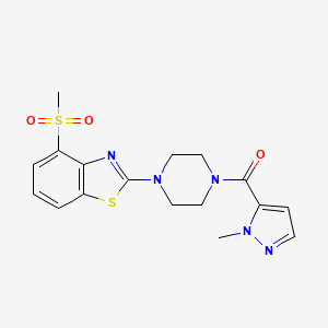 4-methanesulfonyl-2-[4-(1-methyl-1H-pyrazole-5-carbonyl)piperazin-1-yl]-1,3-benzothiazole - 1019097-01-8
