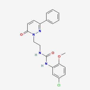 1-(5-chloro-2-methoxyphenyl)-3-[2-(6-oxo-3-phenyl-1,6-dihydropyridazin-1-yl)ethyl]urea - 1021214-39-0