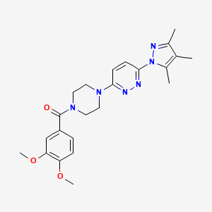 3-[4-(3,4-dimethoxybenzoyl)piperazin-1-yl]-6-(3,4,5-trimethyl-1H-pyrazol-1-yl)pyridazine - 1020502-04-8
