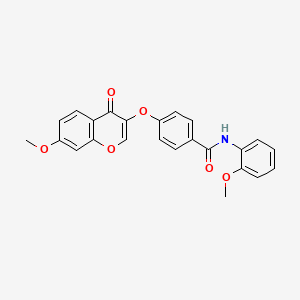 4-[(7-methoxy-4-oxo-4H-chromen-3-yl)oxy]-N-(2-methoxyphenyl)benzamide - 946384-59-4
