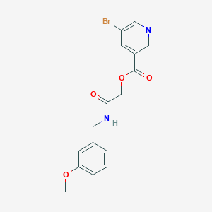 {[(3-methoxyphenyl)methyl]carbamoyl}methyl 5-bromopyridine-3-carboxylate - 938575-90-7