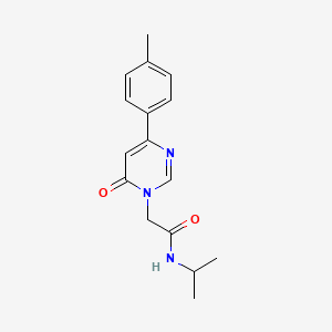 2-[4-(4-methylphenyl)-6-oxo-1,6-dihydropyrimidin-1-yl]-N-(propan-2-yl)acetamide - 1058226-58-6