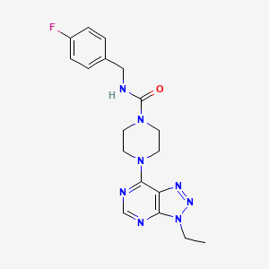 4-{3-ethyl-3H-[1,2,3]triazolo[4,5-d]pyrimidin-7-yl}-N-[(4-fluorophenyl)methyl]piperazine-1-carboxamide - 1058247-88-3