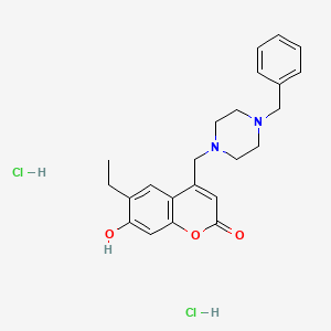 4-[(4-benzylpiperazin-1-yl)methyl]-6-ethyl-7-hydroxy-2H-chromen-2-one dihydrochloride - 1177891-06-3