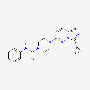 4-{3-cyclopropyl-[1,2,4]triazolo[4,3-b]pyridazin-6-yl}-N-phenylpiperazine-1-carboxamide - 1058200-35-3