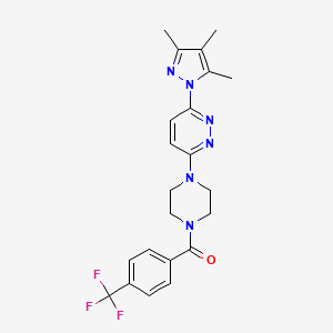 3-{4-[4-(trifluoromethyl)benzoyl]piperazin-1-yl}-6-(3,4,5-trimethyl-1H-pyrazol-1-yl)pyridazine - 1020502-38-8