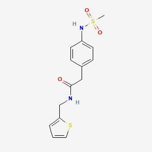 2-(4-methanesulfonamidophenyl)-N-[(thiophen-2-yl)methyl]acetamide - 1060328-80-4