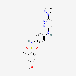 4-methoxy-2,5-dimethyl-N-(4-{[6-(1H-pyrazol-1-yl)pyridazin-3-yl]amino}phenyl)benzene-1-sulfonamide - 1019098-69-1