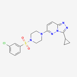 1-(3-chlorobenzenesulfonyl)-4-{3-cyclopropyl-[1,2,4]triazolo[4,3-b]pyridazin-6-yl}piperazine - 1040641-71-1