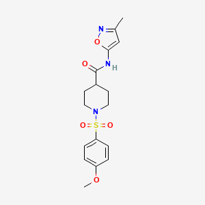 1-(4-methoxybenzenesulfonyl)-N-(3-methyl-1,2-oxazol-5-yl)piperidine-4-carboxamide - 1021224-63-4